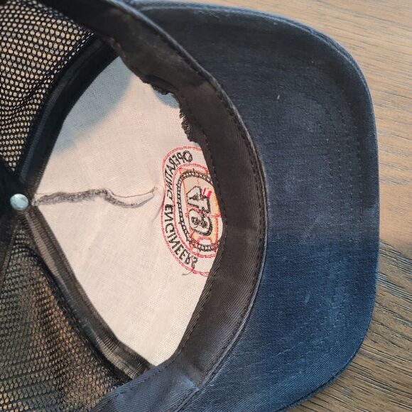 Operating Engineers Union Local 49 Hat cap BLACK & GREY snapback Vtg - Picture 5 of 7
